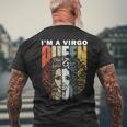 I Am Virgo Queen Birthday Unapologetic African Men's T-shirt Back Print Gifts for Old Men