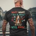 Wait What I Have An Attitude No Really Who Knew Basset Hound Mens Back Print T-shirt Gifts for Old Men