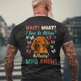Wait What I Have An Attitude No Really Who Knew Dachshund Mens Back Print T-shirt Gifts for Old Men