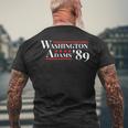 Washington Adams 1789 American Presidents Day Us History Men's T-shirt Back Print Gifts for Old Men