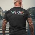 We Out Teacher End Of School Year - Happy Last Day Of School Mens Back Print T-shirt Gifts for Old Men
