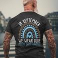 We Wear Light Blue Prostate Cancer Awareness Month Men's T-shirt Back Print Gifts for Old Men