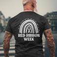 We Wear Red Ribbon Week Drug Free Red Ribbon Week Men's T-shirt Back Print Gifts for Old Men