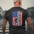 Welder Dad American Flag Welding Daddy Fathers Day Mens Back Print T-shirt Gifts for Old Men