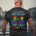 Whats Better Than One Dad Two Dads Mens Back Print T-shirt Gifts for Old Men