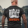 Worlds Best Grandpa - Funny Grandpa Mens Back Print T-shirt Gifts for Old Men