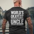 Worlds Okayest Uncle Best Uncle Ever Gift Mens Back Print T-shirt Gifts for Old Men