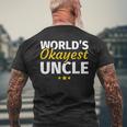 Worlds Okayest Uncle Gift Mens Back Print T-shirt Gifts for Old Men