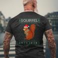 Xmas Squirrel Ugly Christmas Sweater Party Men's T-shirt Back Print Gifts for Old Men