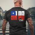 Ya Po Chile Flag And Map Word Fill Chile Funny Gifts Mens Back Print T-shirt Gifts for Old Men