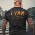 I Yam She's My Sweet Potato Couples Thanksgiving Men's T-shirt Back Print Gifts for Old Men