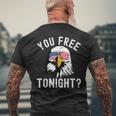 You Free Tonight Funny Fourth Of July Patriotic Bald Eagle Mens Back Print T-shirt Gifts for Old Men