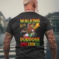 Youth Shoes Steppin Into Junenth Walking With Purpose Mens Back Print T-shirt Gifts for Old Men