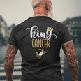 Zodiac Sign Funny King Cancer Graphic Mens Back Print T-shirt Gifts for Old Men