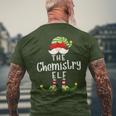 Chemistry Elf Group Christmas Pajama Party Men's T-shirt Back Print Gifts for Old Men