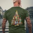 Christmas Book Tree Men's T-shirt Back Print Gifts for Old Men
