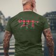 Christmas Dog Czechoslovakian Wolfdog Buffalo Plaid Family Men's T-shirt Back Print Gifts for Old Men