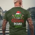 This Is My Christmas Pajama Men's T-shirt Back Print Gifts for Old Men