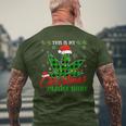 This Is My Christmas Pajama Weed Marijuana Men's T-shirt Back Print Gifts for Old Men