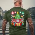 Fire Truck Christmas Ornaments Xmas Cute Firefighter Men's T-shirt Back Print Gifts for Old Men