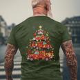 Fire Truck Tree Lights Christmas Firefighter Boys Pajamas Men's T-shirt Back Print Gifts for Old Men