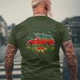 Xmas Lighting Tree Santa Ugly Fire Truck Christmas Men's T-shirt Back Print Gifts for Old Men