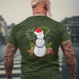 Golf Christmas In July Summer Snowman Golfer Party Hawaii Men's T-shirt Back Print Gifts for Old Men