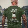 If You Jingle My Balls I'll Give You A White Christmas Santa Men's T-shirt Back Print Gifts for Old Men