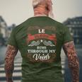 Le Blood Runs Through My Veins Family Christmas Men's T-shirt Back Print Gifts for Old Men