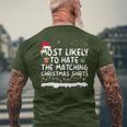 Most Likely To Hate The Matching Christmas Family Men's T-shirt Back Print Gifts for Old Men