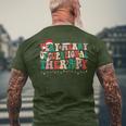 Very Merry Occupational Therapy Ot Squad Christmas Men's T-shirt Back Print Gifts for Old Men