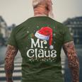 Mr And Mrs Claus Couples Matching Christmas Pajamas Santa Men's T-shirt Back Print Gifts for Old Men