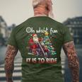 Oh What Fun It Is To Ride Santa Motorcycle Men's T-shirt Back Print Gifts for Old Men