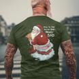 Pooping Santa Really Bad Naughty List Christmas Men's T-shirt Back Print Gifts for Old Men