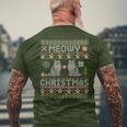 Selkirk Rex Cats Together Merry Meowy Christmas Day Sweater Men's T-shirt Back Print Gifts for Old Men