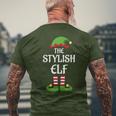 Stylish Elf Family Matching Group Christmas Men's T-shirt Back Print Gifts for Old Men