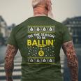 Tis The Season To Be Ballin Ugly Christmas Sweater G Pj Men's T-shirt Back Print Gifts for Old Men