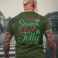 Tis The Season To Be Jolly Christmas Saying Men's T-shirt Back Print Gifts for Old Men