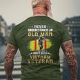 Never Underestimate An Old Vietnam Veteran Veteran Day Xmas Men's T-shirt Back Print Gifts for Old Men