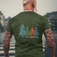 Vintage Christmas Trees Hand Drawing Christmas Trees Men's T-shirt Back Print Gifts for Old Men