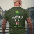 Wasted Elf Xmas Pjs Matching Christmas Pajamas For Family Men's T-shirt Back Print Gifts for Old Men