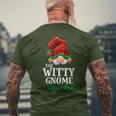 Witty Gnome Matching Family Christmas Party Pajama Men's T-shirt Back Print Gifts for Old Men