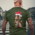 Yorkie Christmas Yorkie Dog Xmas Men's T-shirt Back Print Gifts for Old Men