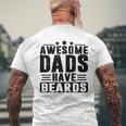 Awesome Dads Have Beards Fathers Day Mens Back Print T-shirt Gifts for Old Men