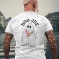 Boo-Jee Halloween Spooky Season Cute Ghost Boujee Boogee Men's T-shirt Back Print Gifts for Old Men