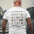 Coping Skills Alphabet Mental Health School Counselor Psy Mens Back Print T-shirt Gifts for Old Men