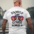 Cruise Squad 2023 Cruise Ship Vacation Matching Family Group Mens Back Print T-shirt Gifts for Old Men