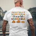 Cute Turkey Gravy Beans And Rolls Let Me See That Casserole Men's T-shirt Back Print Gifts for Old Men