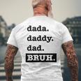 Dad Bruh Top Fathers Day Dada Daddy Dad Bruh Birthday Men's Back Print T-shirt Gifts for Old Men