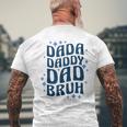 Dada Daddy Dad Bruh Fathers Day Groovy Father Men's Back Print T-shirt Gifts for Old Men